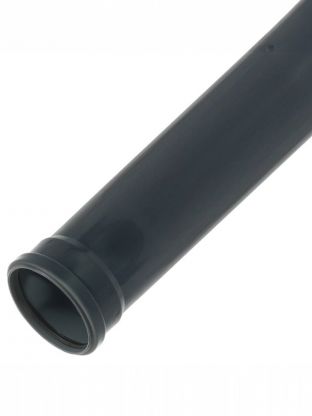 Труба канализационная внутренняя, диаметр 50х1500х1.8 мм, полипропилен, Мультимирпласт, серая