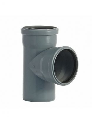 Тройник канализационный 110х110 мм, 90 °, Мультимирпласт, внутренний, ТРК ВК 110/110/87.5