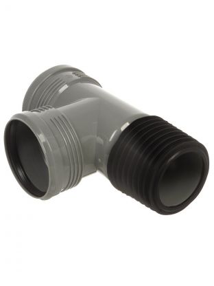 Восстановитель раструба канализационный тройной, 110х110 мм, 90 °, РосТурПласт, полипропилен, 37170