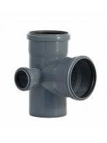 Крестовина канализационная двухплоскостная, 110х110х50 мм, 90 °, левая, РосТурПласт, полипропилен, 36540