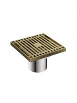 Трап канализационный прямой, 50 мм, 100х100 мм, Diadonna, нержавеющая сталь, DS43-100G