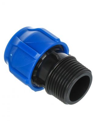 ПНД муфта d25х1", наружная резьба, соединительная, Valfex