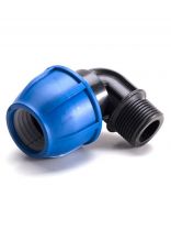 ПНД уголок d25х1/2'', наружная резьба, РосТурПласт