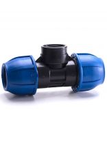 ПНД тройник d63х1" 1/2, внутренняя резьба, РосТурПласт