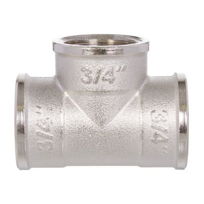 Тройник 3/4", г-г-г, никель, STI
