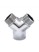 Тройник 1/2'', г-ш-ш, хром, Y-образный, индивидуальная упаковка, MasterProf