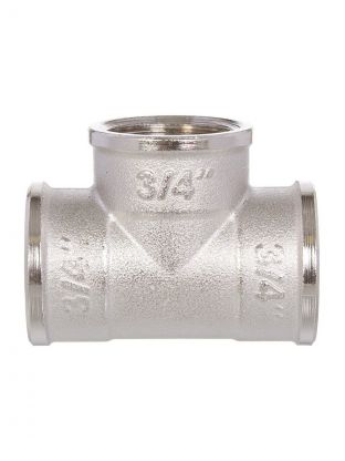 Тройник 1" 1/4, г-г-г, никель, РосТурПласт