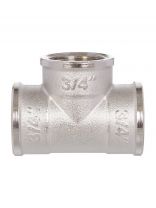 Тройник 1" 1/4, г-г-г, никель, РосТурПласт