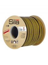Уплотнитель D, 14х12 мм, 40 м, черный, Sila Pro, SD-55