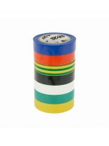 Набор изоляционных лент ПВХ, 15 мм, 130 мкм, 10 м, 7 цветов, Kranz, KR-09-2010-E