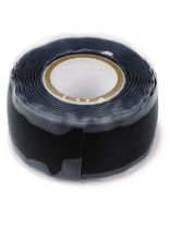 Клейкая лента 25 мм, черная, основа силиконовая, 3 м, Smartbuy, самовулканизирующаяся, SBE-SFT-25-03-b