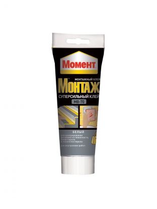 Жидкие гвозди Момент, Суперсильный МВ-70, 250 г, универсальные, белые, 1192821
