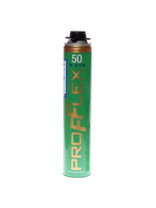 Пена монтажная Profflex, PRO Green 50, профессиональная, 50 л, 750 мл, 770 г, зимняя