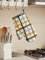 Прихватка-варежка 26х18 см, 100% хлопок, Узбекистан, клетка, Silvano, SR4001P