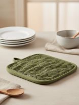 Прихватка 16х16 см, 100% полиэстер, зеленая, B180054