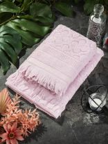 Набор полотенец 2 шт, 50х90 см, 100% хлопок, 500 г/м2, Шик, пыльно-розовый, Узбекистан