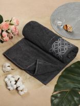 Полотенце банное 70х140 см, 100% хлопок, 550 г/м2, Фелиция, Silvano, темно-серое, Узбекистан, AI-1103007