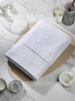 Полотенце банное 70х140 см, 100% хлопок, 550 г/м2, Сканно, Silvano, белое, Узбекистан