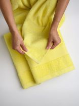 Полотенце банное 70х140 см, 100% хлопок, 380 г/м2, Грация, Silvano, лимон, Узбекистан