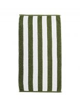 Полотенце банное 50х90 см, 100% хлопок, 450 г/м2, Полоска, Silvano, зеленое, Узбекистан