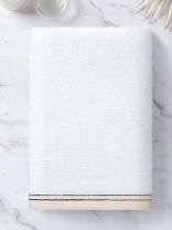 Полотенце банное 70х140 см, 100% хлопок, 420 г/м2, Fjord, Verossa, белый/бордюр, Россия