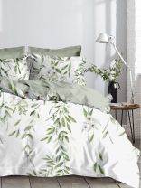 Постельное белье 2-спальное, простыня 200х215 см, 2 наволочки 70х70 см, пододеяльник 175х215 см, Майская ночь, микросатин, Флора, SJT2502-7