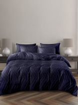 Постельное белье евро, простыня 200х216 см, 2 наволочки 50х70 см, пододеяльник 200х215 см, ART for Home, полисатин, Стриж жаккард, Зигзаг 19-3815