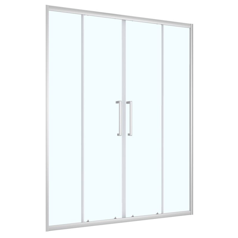 Душевая дверь Loranto 170x190, прозрачное 6 мм, сатин CS-AB04S-170