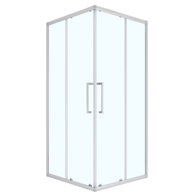 Душевое ограждение Loranto 90x90x190 прозрачное 6 мм, сатин CS-AB01S-90