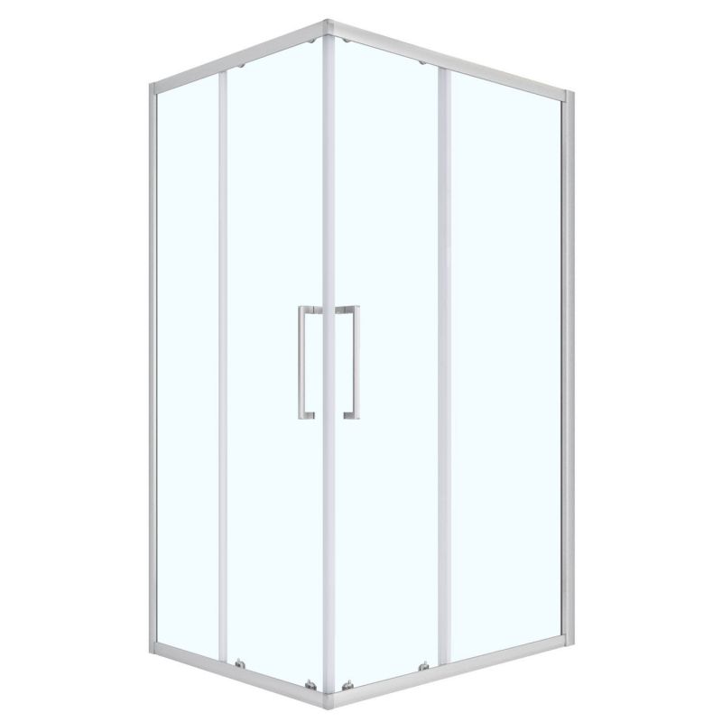 Душевое ограждение Loranto 120x80x190, прозрачное 6 мм, сатин CS-AB01S-128