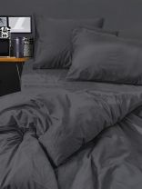 Пододеяльник евро, 200 х 215 см, 100% хлопок, перкаль, Silvano, Графит, молния, ТТ-00329817
