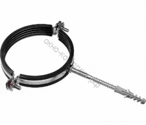 Хомут сантех. оц М8 1/2" (20-25) с резинкой с дюбелем и шурупом