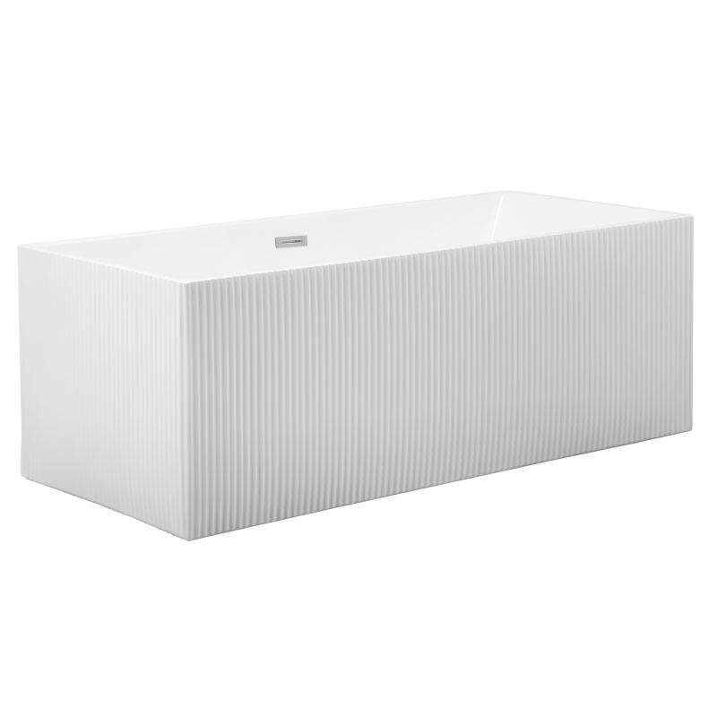 Ванна акриловая Azario KATRINA 160x75 отдельностоящая, рифленая, AZ-6601C-16075