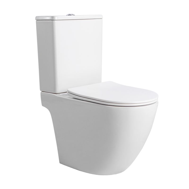 Унитаз-компакт Azario LEVITA 630х385х815 напольный, безободковый, смыв скрытое торнадо, AZ-2903T