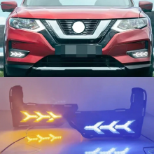 Вставки с ДХО вместо ПТФ, 3 вида дизайна для Xtrail T32 с 12/2018-