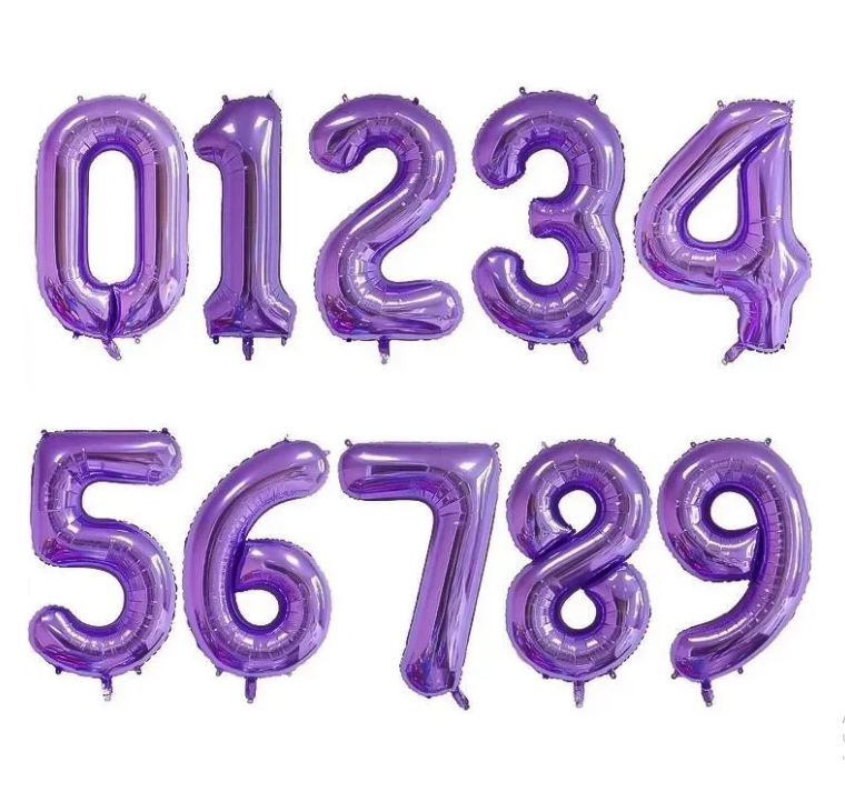 Цифра сиреневая