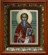 Икона Аввакум протопоп в киоте с басмой Виноградная Лоза (UV-печать)(30010)