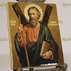 Рукописная икона Андрей Первозванный 13х16 см (масло)