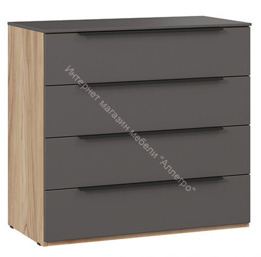 Комод «Порто» - ТД-393.04.01 Яблоня Беллуно, Графит софт