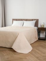 Покрывало евро, 240х220 см, 100% полиэстер, стеганое, Silvano, Ультрасоник Вензель, кремовое