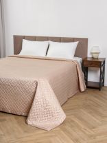 Покрывало евро, 240х260 см, 100% полиэстер, Silvano, Мелисса, бежевое