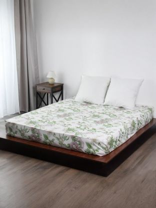 Простыня 1.5-спальная, 150 х 214 см, 100% хлопок, бязь, 120 г/м2, Майская ночь, 9878/1