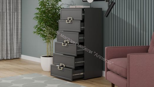 Комод «Стелла» - 402.04 Серый вулкан, Фон серый