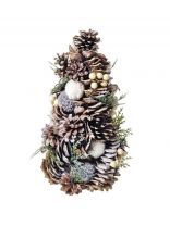 Елка новогодняя настольная, 33 см, ель, коричневая, SYSGL-462051