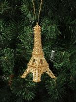 Елочное украшение Эйфелева башня, золотое, 16.5х7.5 см, SYYKLA-182111 CS