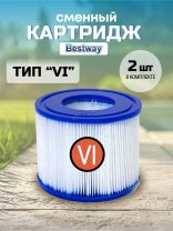 Картридж для фильтр-насоса совместим с моделями фильтр-насосов Lay-Z-Spa (Miami, Vegas, Plam Springs, Monaco), Bestway, VI, 60311BW