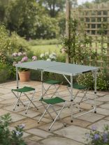 Стол складной 120х60х70 см, 4 стула, прямоугольный, металл, столешница МДФ, C010202