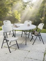 Мебель садовая Марьяна, белая, стол, 154х154х74 см, 4 стула, 100 кг, 84х46х52 см, C010217