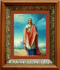 Икона Анастасия Патрикия в киоте с басмой Виноградная Лоза (UV-печать)(33011)