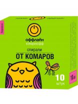 Репеллент от комаров, спираль, Комарикофф оффлайн, Бережно, 10 шт, OF01050211
